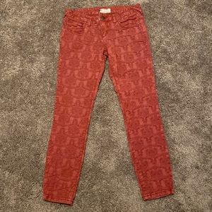 Free People textured burgundy pants